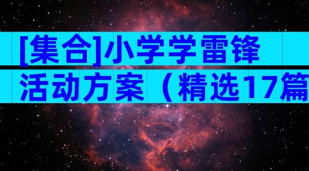 [集合]小学学雷锋活动方案（精选17篇）